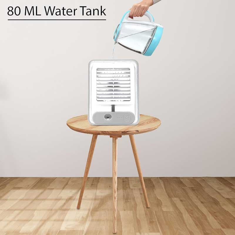 پنکه مه پاش شارژی مدل transparent spray lightfan — تصویر ۶