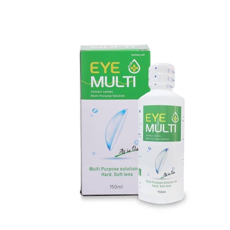 مایع لنز و محلول شستشوی لنز چندکاره آی‌مولتی‌پلاس EYE-MULTI-Plus حجم 150 میلی لیتر