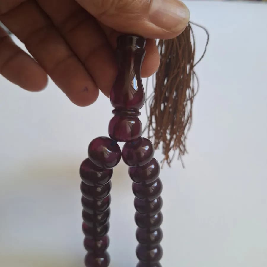 تسبیح سندلوس 41 دانه کد 1368 بودار چرتکه‌ای بسیار زیبا آقابزرگ — تصویر ۷