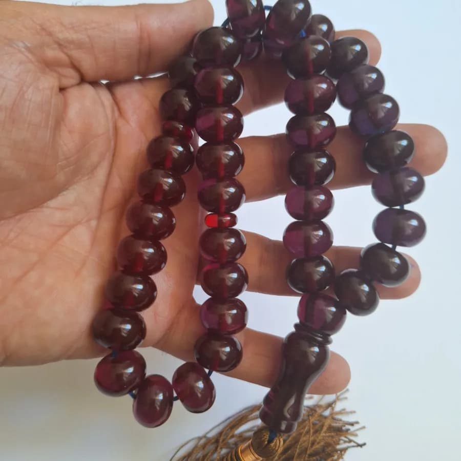 تسبیح سندلوس 41 دانه کد 1368 بودار چرتکه‌ای بسیار زیبا آقابزرگ — تصویر ۹
