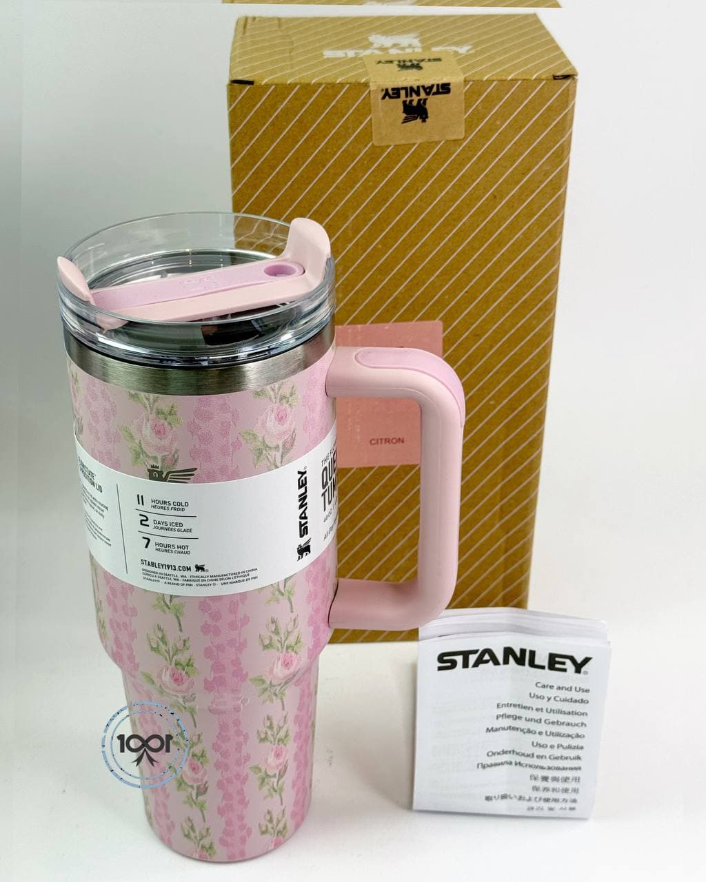 تراول ماگ تامبلر گلدار STANLEY | حجم 1180 میل — تصویر ۴