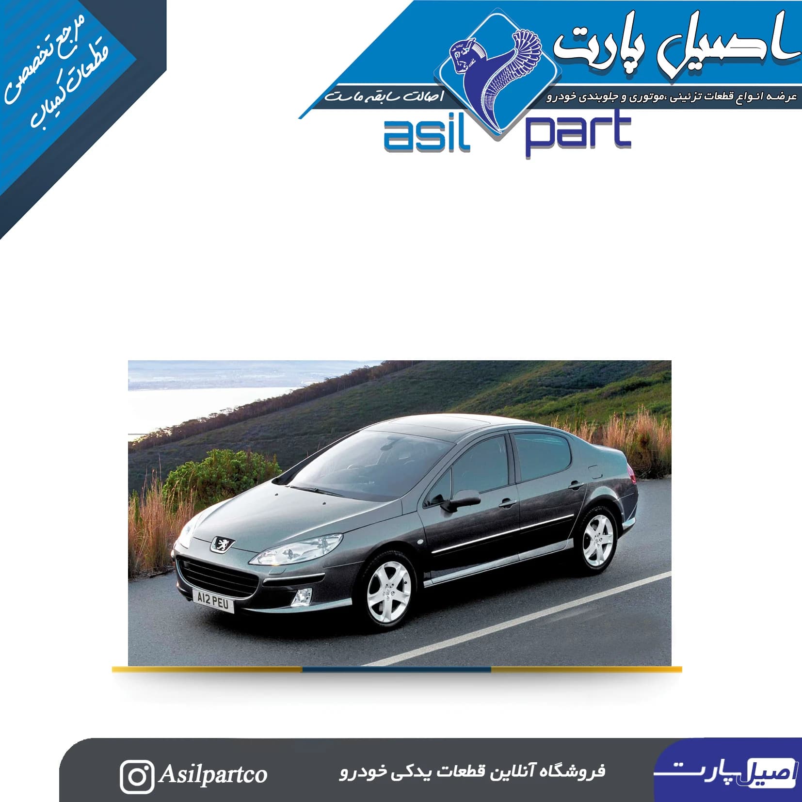 درب باک بنزین اورجینال پژو 407 PEUGEOT ESPAGNE -لیبل ایساکو شرکتی اصل — تصویر ۳