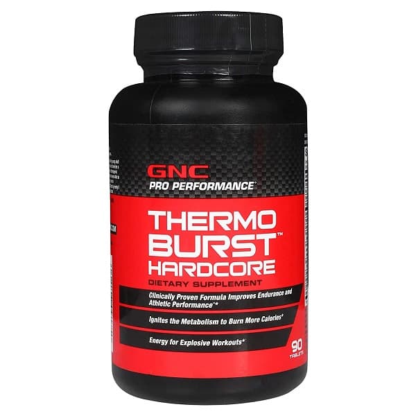 چربی سوز ترمو برست هاردکور جی ان سی 90 عددی GNC Thermoburst Hardcore
