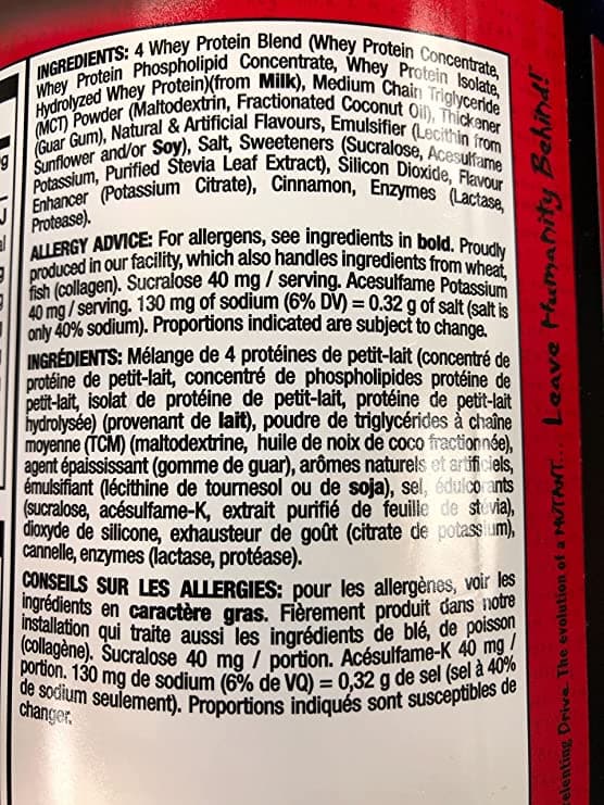 پروتئین وی موتانت 4.54 کیلوگرم Mutant Whey — تصویر ۵