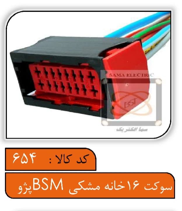 سوکت 16خانه مشکی BSM پژو
