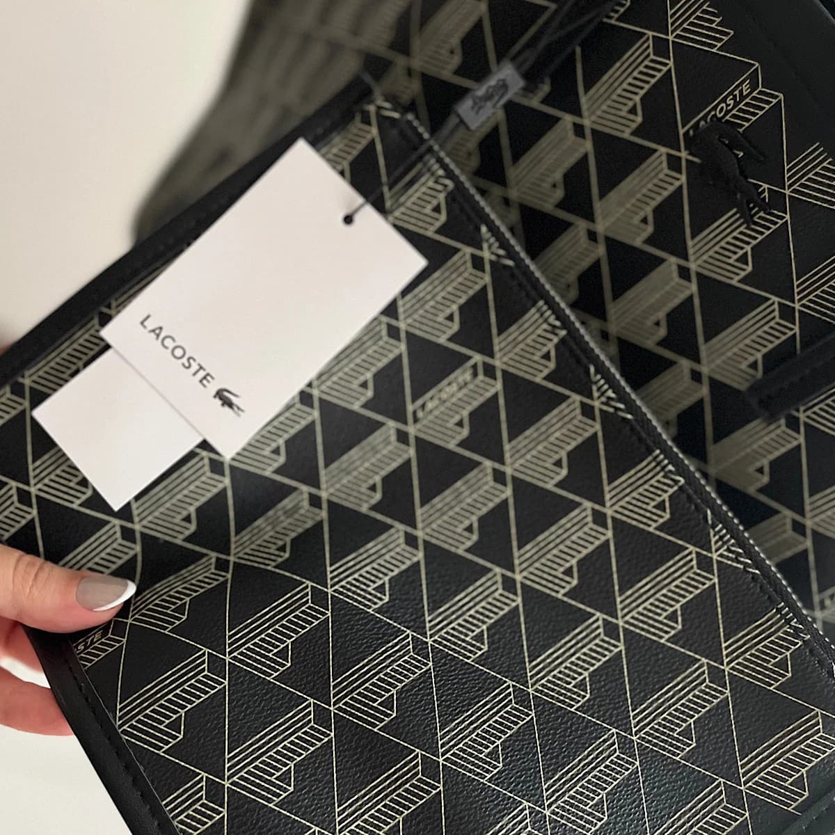 کیف لاگوست توت بگ Lacost Zely Black Tote Bag — تصویر ۳