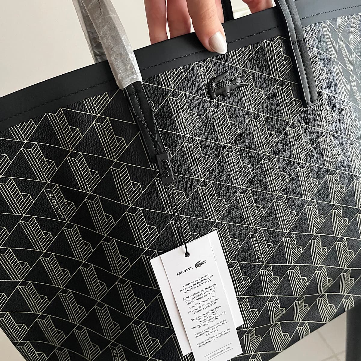 کیف لاگوست توت بگ Lacost Zely Black Tote Bag — تصویر ۸