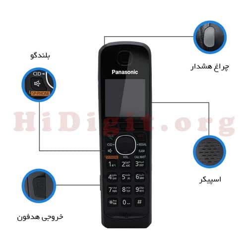 تلفن بی سیم پاناسونیک مدل Panasonic-KX-TG3821BX — تصویر ۹