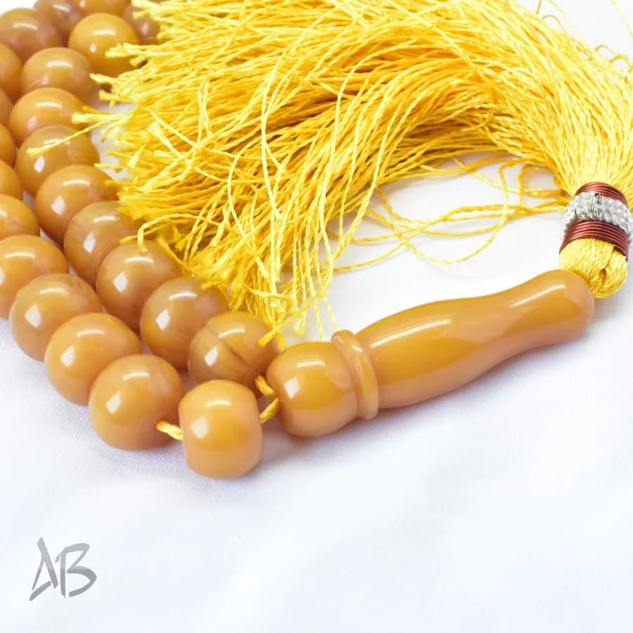 تسبیح سندلوس 33 دانه بودار چرتکه‌ای قیچی‌برخوشرنگ کد 1195 آقابزرگ
