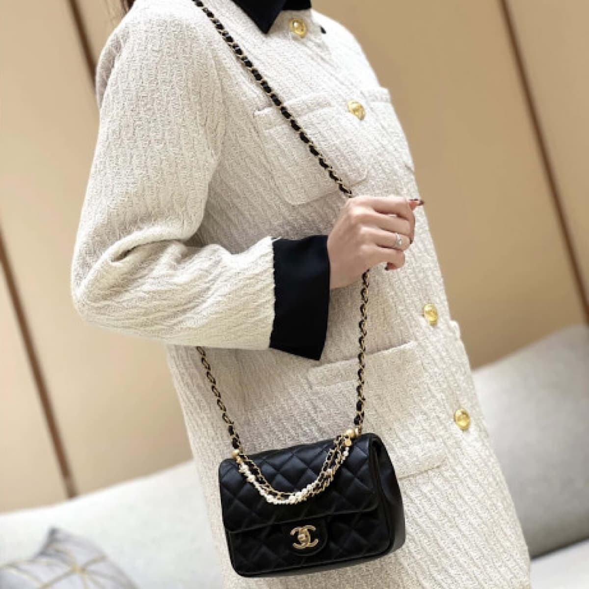 کیف برند شنل سوپر مستر کوالیتی (Chanel Pearls Bag) — تصویر ۹