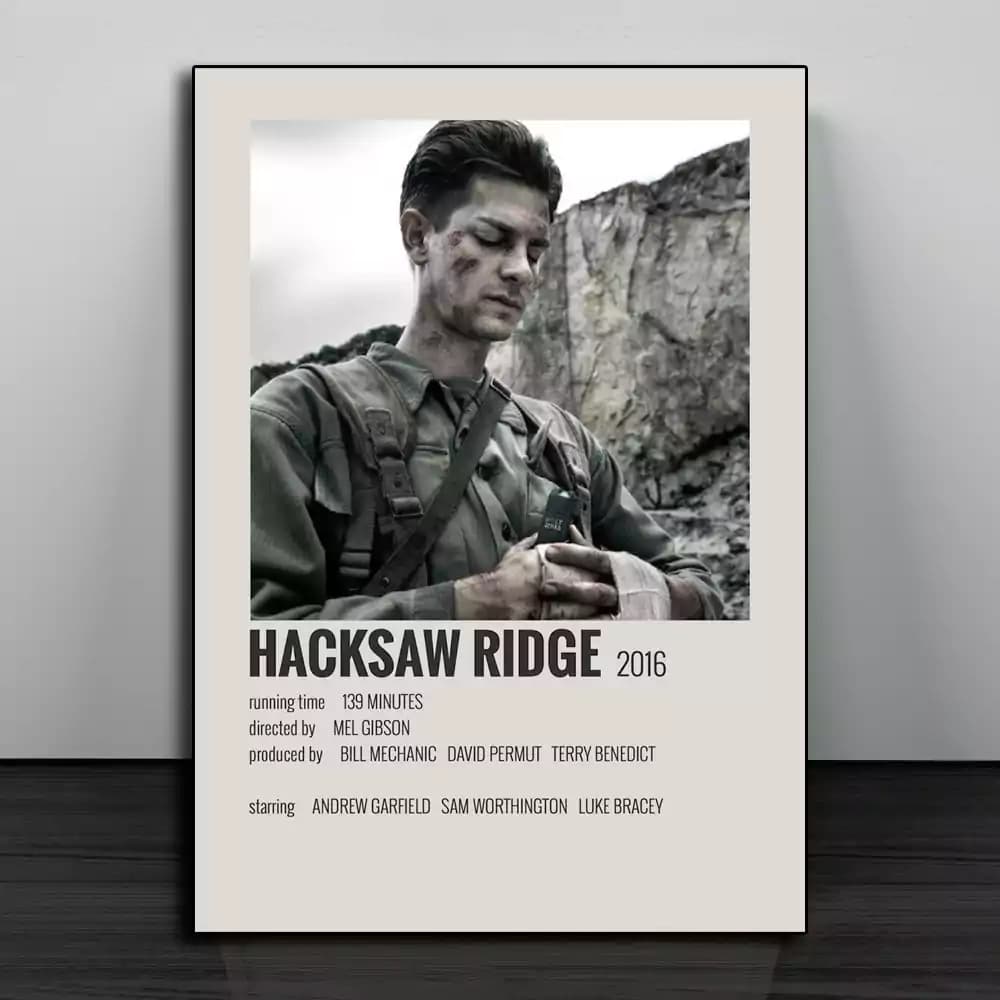 تابلو مینیمال فیلم Hacksaw Ridge 2016