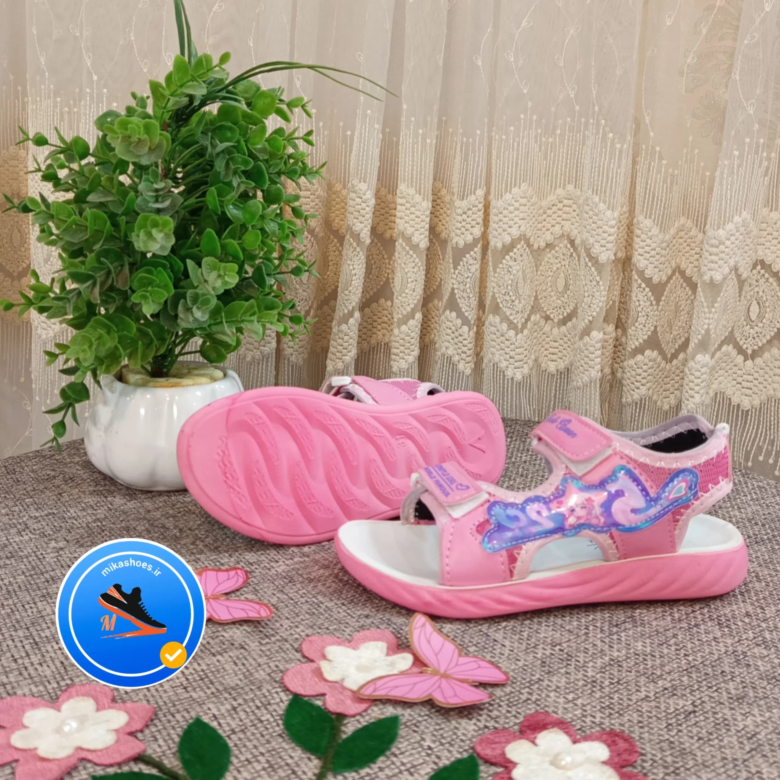 صندل صورتی سایز 26 الی 30 -کفش میکاشویز-mikashoes