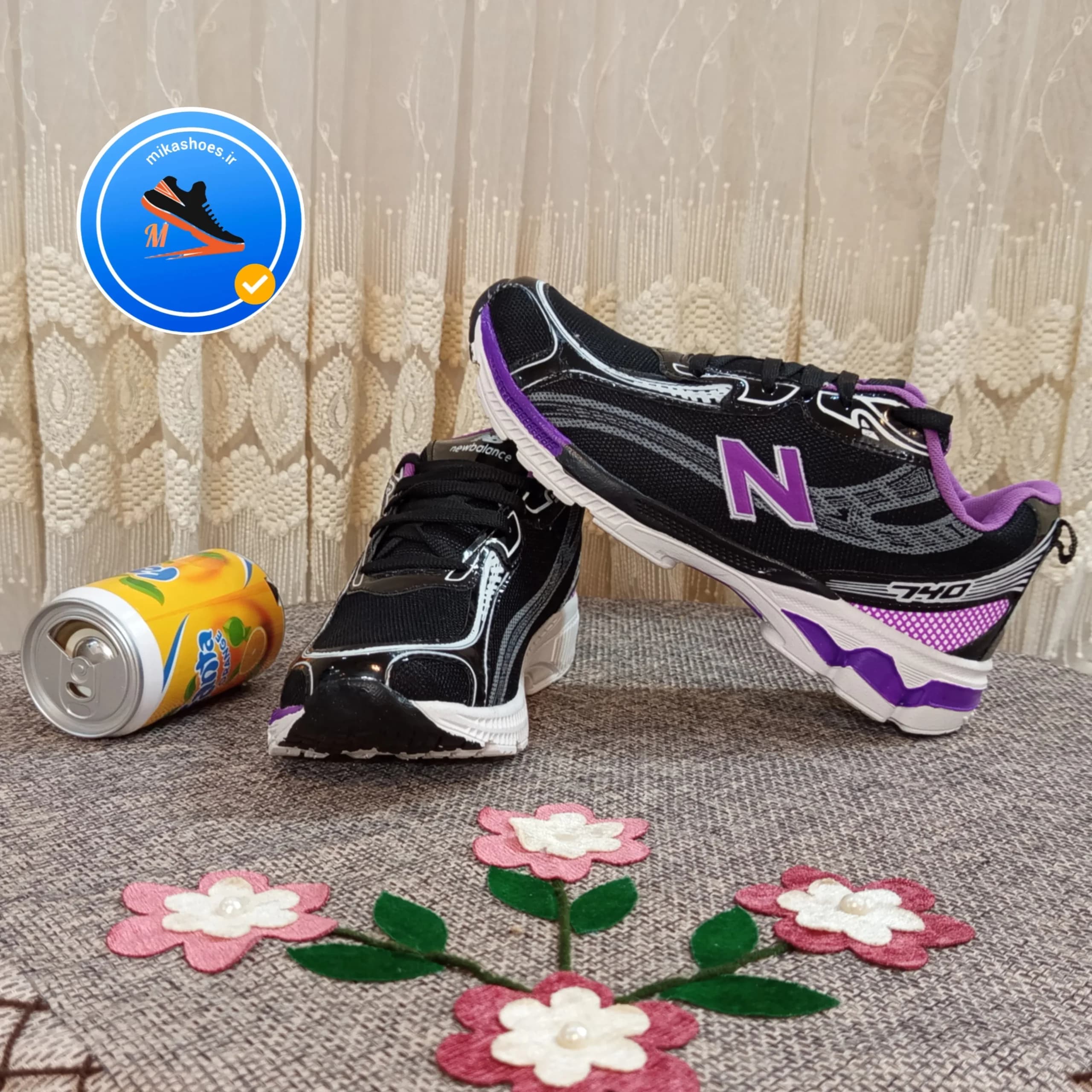 کفش نیوبالانس مردانه مشکی بنفش-خرید کفش نیوبالانس مردانه-کفش میکاشویز-mikashoes