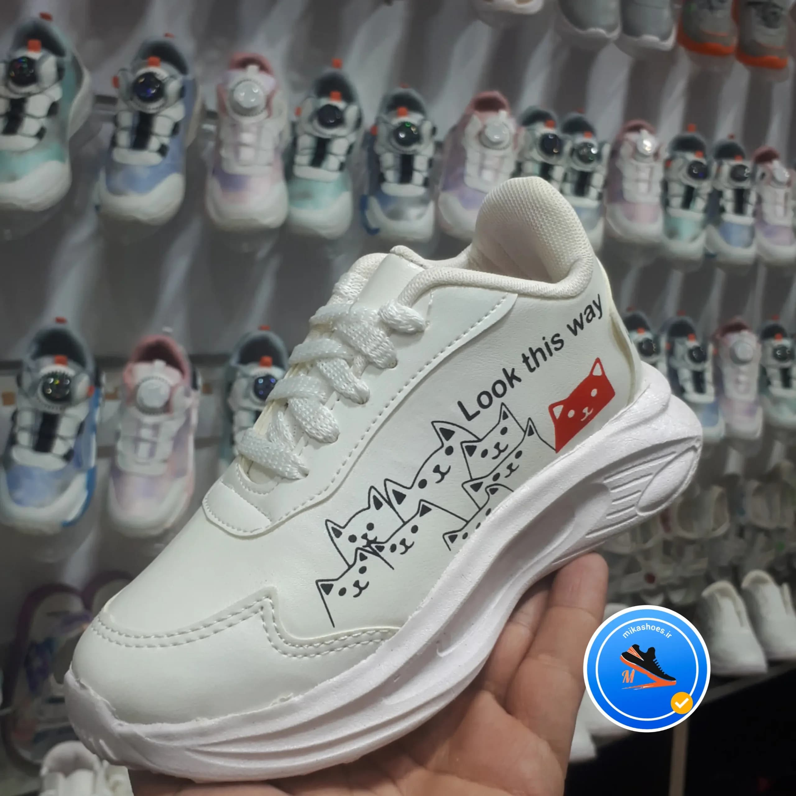 کتونی سفید بچه گانه -کفش سفید بچه گانه پسرانه و دخترانه -کفش میکاشویز-mikashoes