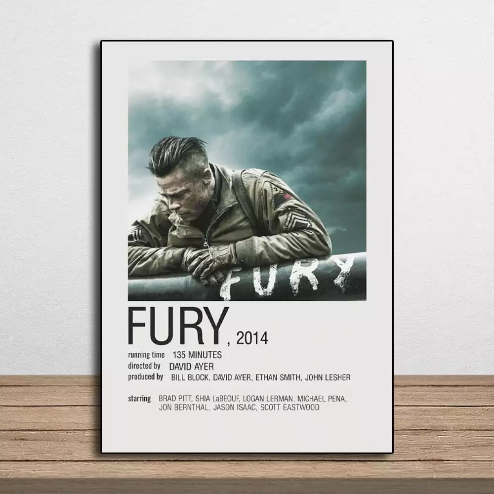 تابلو مینیمال فیلم Fury 2014