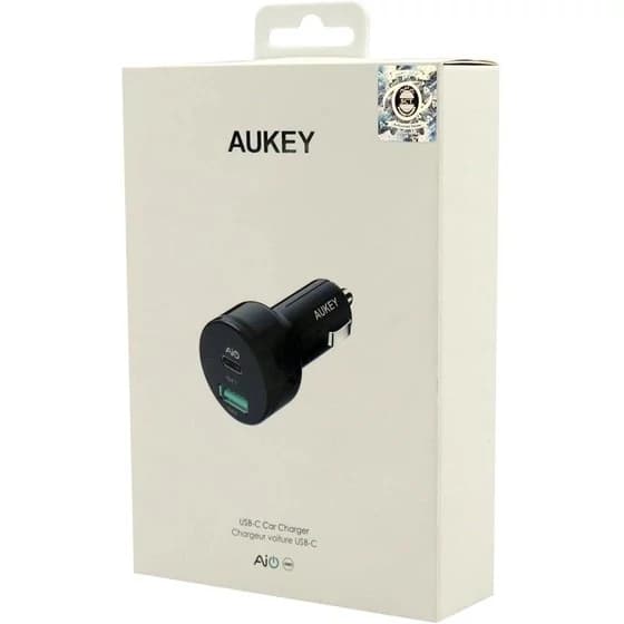 شارژر فندکی 2 پورت 25 وات آکی مدل Aukey 2 Port USB-C Car Charger CC-Y9 — تصویر ۳