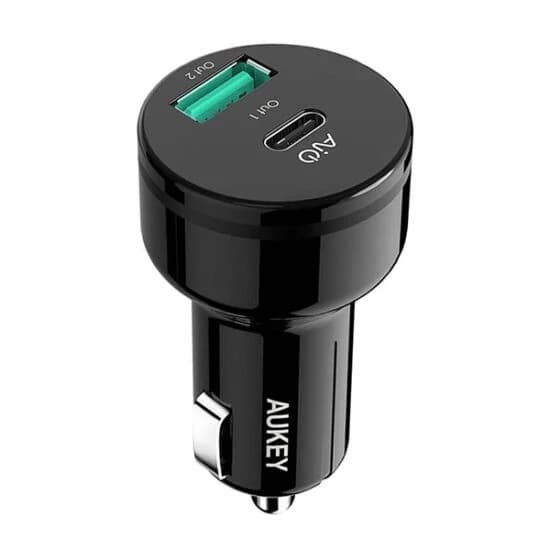 شارژر فندکی 2 پورت 25 وات آکی مدل Aukey 2 Port USB-C Car Charger CC-Y9 — تصویر ۸