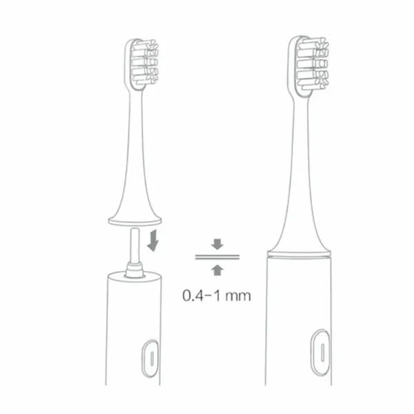 سری یدک مسواک برقی میجیا مدل MBS302 T100 بسته 3 عددی Xiaomi Mijia MBS302 Toothbrush Head for T100 Electric — تصویر ۳