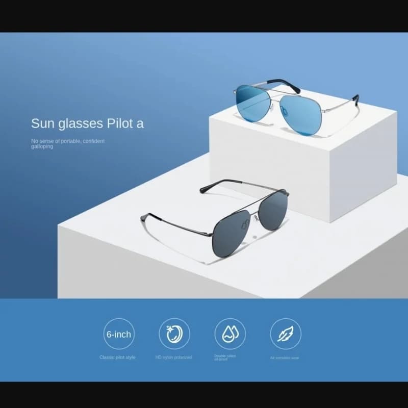 عینک آفتابی پولاریزه شیائومی Xiaomi Mijia Sunglasses Pilota MSG01BJ — تصویر ۵