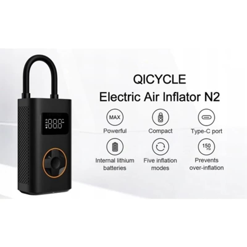 پمپ باد قابل حمل شیائومی QICYCLE Electric Air lnflator N2 مدل QJCQBN2 — تصویر ۴