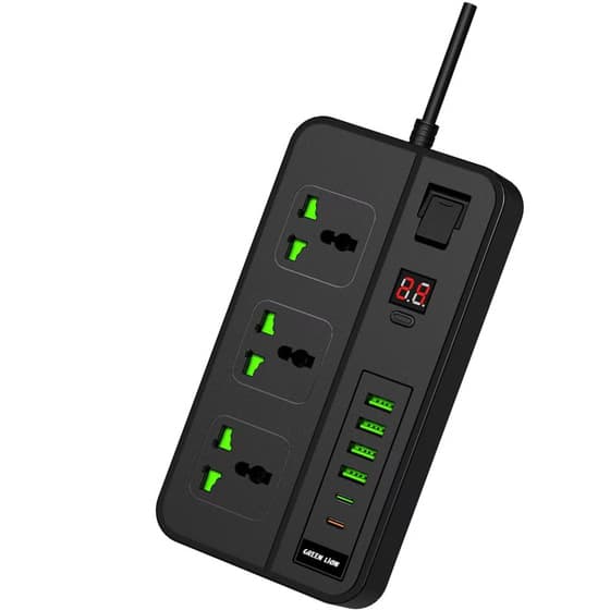 چند راهی برق گرین لاین مدل GS-150 Power Socket 3000W — تصویر ۸