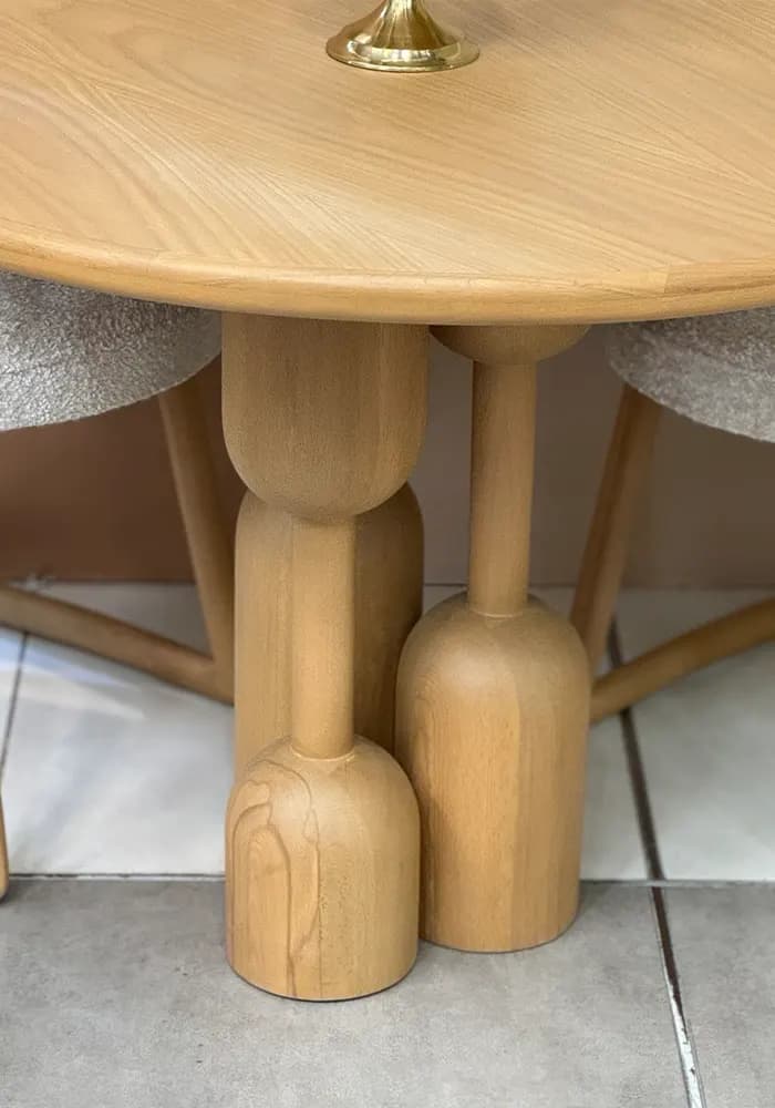 میز ناهارخوری چهار نفره چوبی مدل آروشا — تصویر ۴