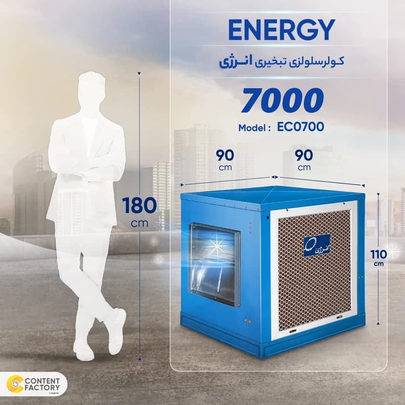 کولر سلولزی 7000 تبخیری انرژی مدل EC0700 — تصویر ۳
