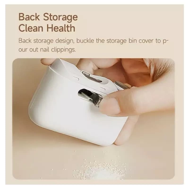 ناخن گیر و سوهان ناخن برقی چراغدار شیائومی Xiaomi SHOWLON Electric Nail Clipper LQ-DDZJD01 — تصویر ۴