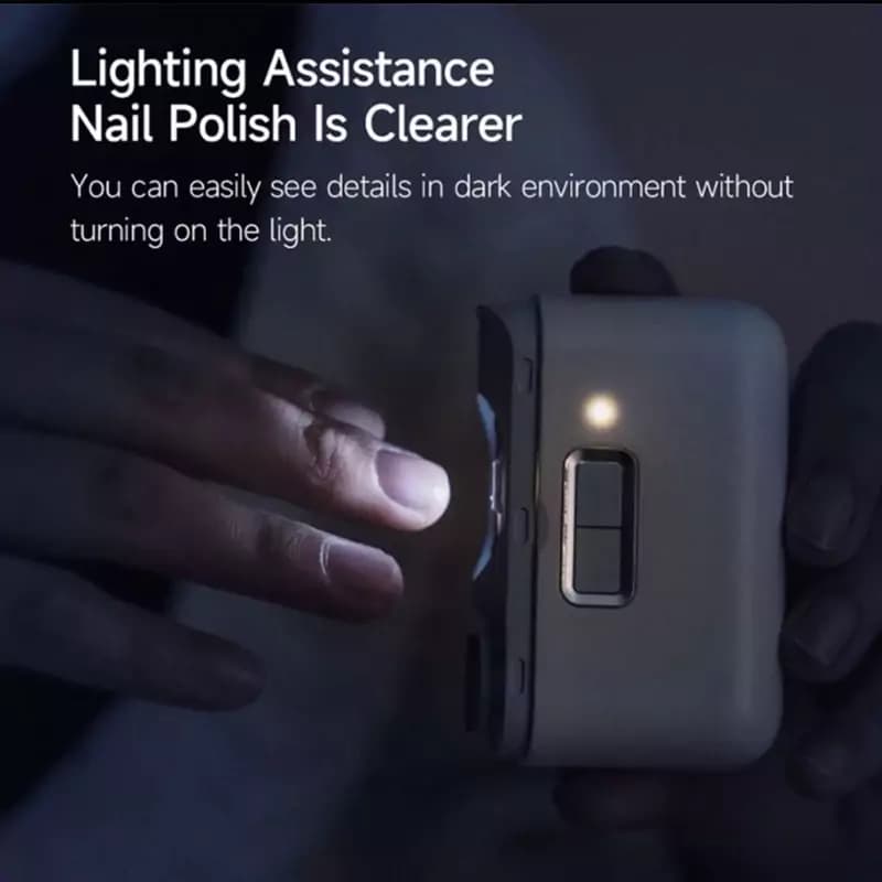 ناخن گیر و سوهان ناخن برقی چراغدار شیائومی Xiaomi SHOWLON Electric Nail Clipper LQ-DDZJD01 — تصویر ۳