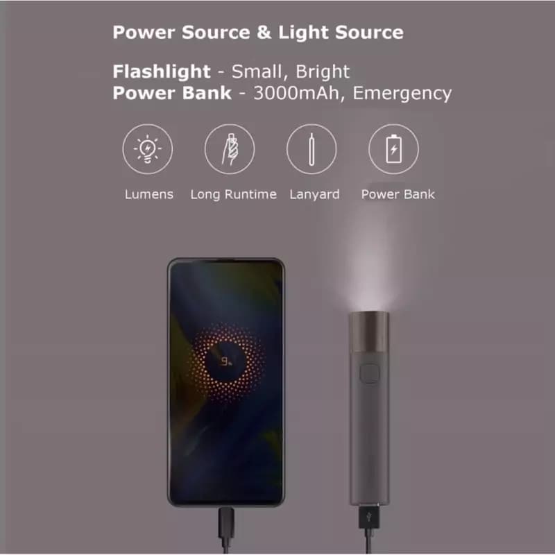 پاور بانک 3000 و چراغ قوه شیائومی Xiaomi SOLOVE X3S Flashlight Power Bank — تصویر ۶