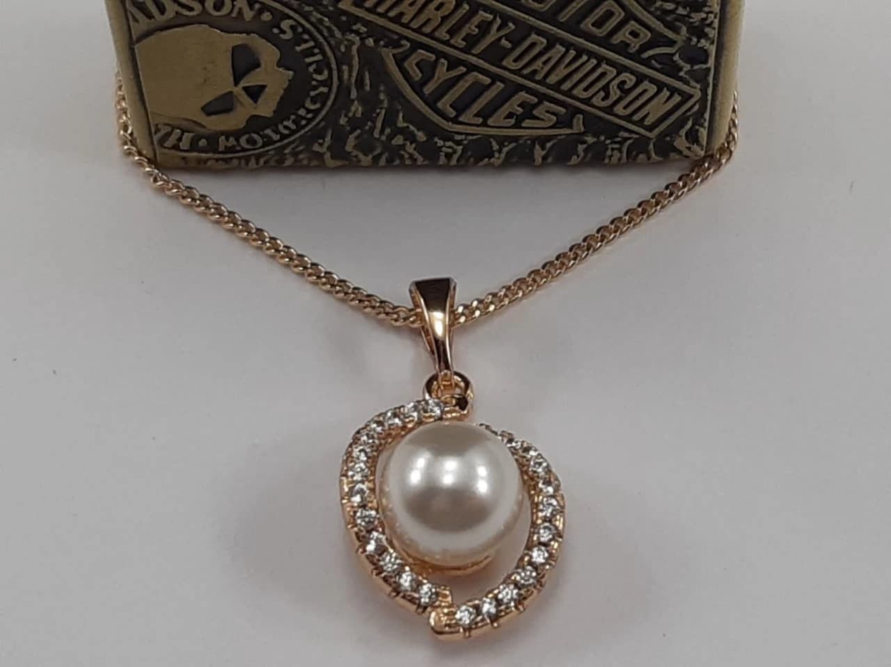 آویز گردنبند نگین‌ مروارید ژوپینگ-مدل Y493
