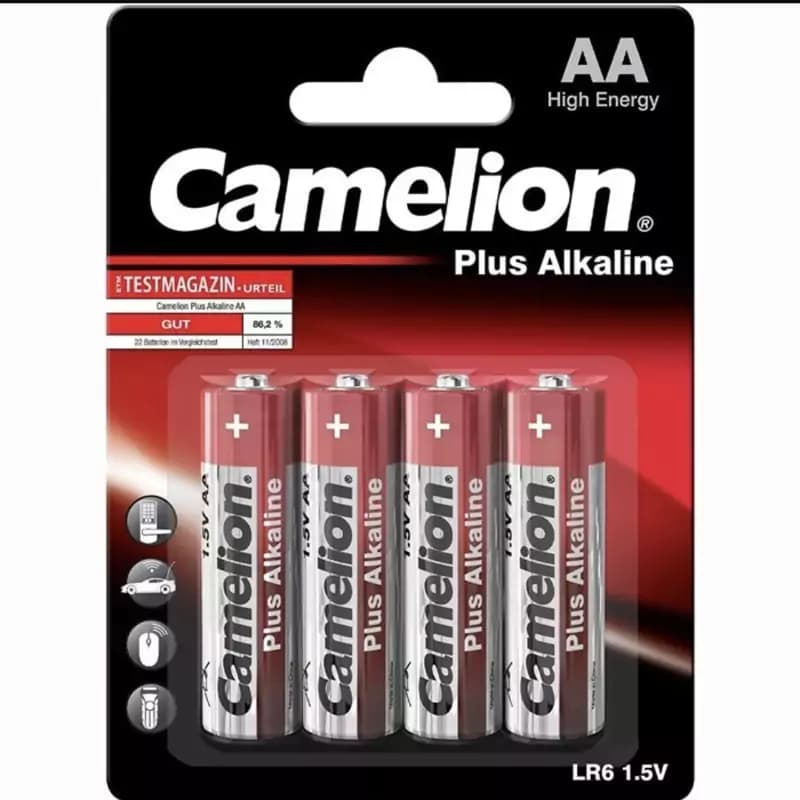 باتری قلمی کملیون پلاس آلکالاین بسته 4 عددی مدل Camelion Plus Alkaline AA