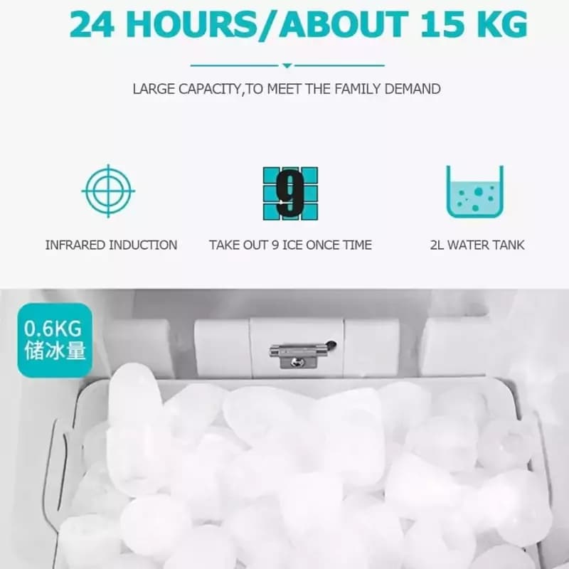 دستگاه یخ ساز شیائومی 2 لیتری Hicon Ice Maker HZB-16AL — تصویر ۶
