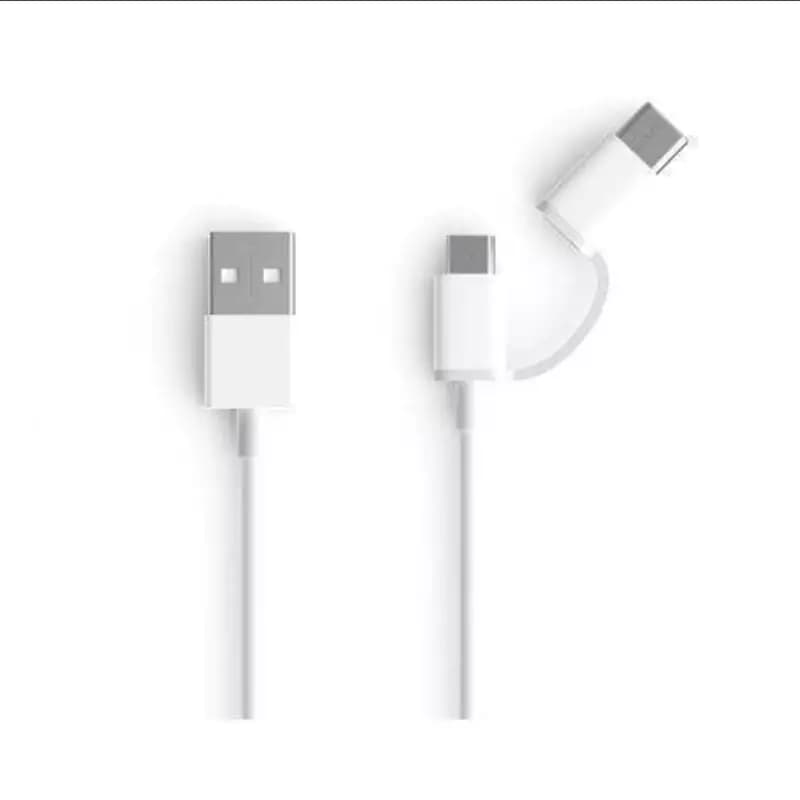 کابل اورجینال دو سر Micro USB و Type C شیائومی مدل SJX01ZM طول 30 سانتی متر رنگ سفید — تصویر ۴
