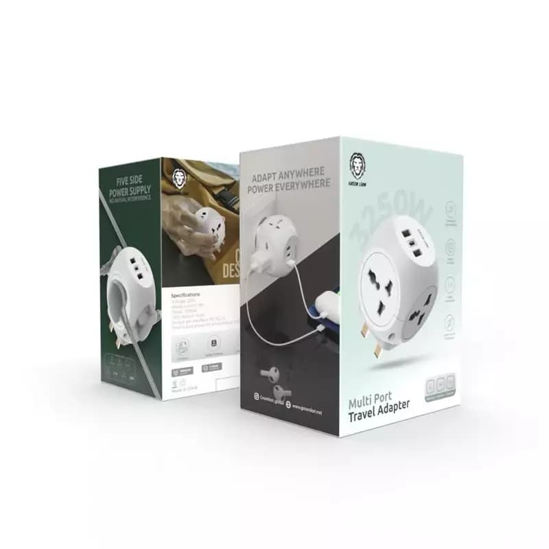 آداپتور مسافرتی چند پورت گرین لاین Green Lion Multi Port Travel Adapter GNMPTLAD4WWH9 — تصویر ۳