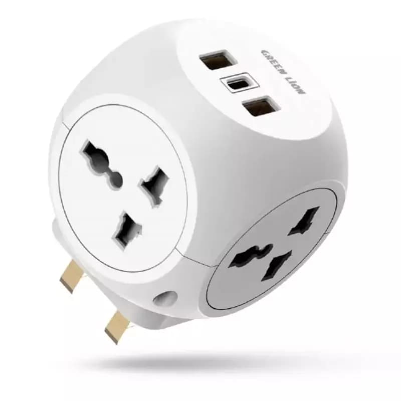 آداپتور مسافرتی چند پورت گرین لاین Green Lion Multi Port Travel Adapter GNMPTLAD4WWH9 — تصویر ۵