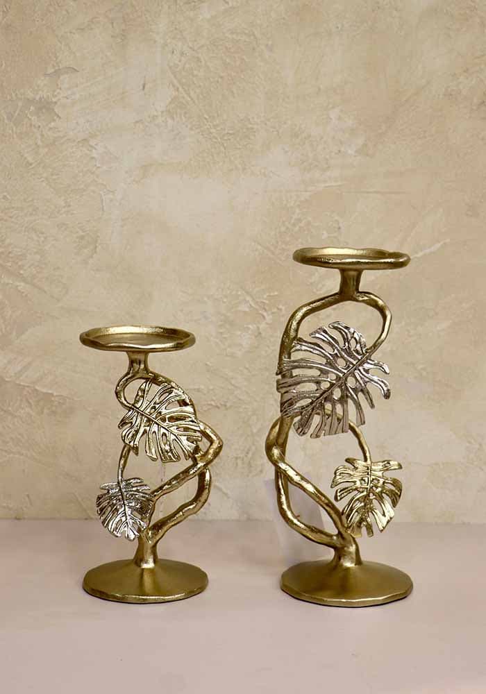 شمعدان طرح برگ وارداتی