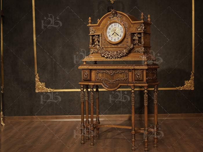 ساعت ایستاده چوب راش گرجستان مدل فرشته