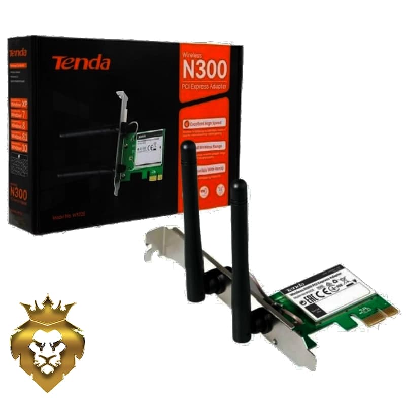 کارت شبکه وایرلس وایفای دو آنتن داخلی Tenda W322E PCI-E Card
