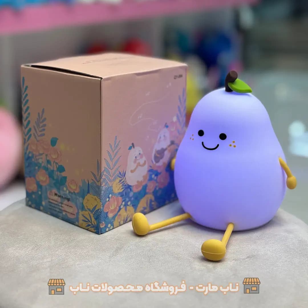 چراغ خواب سیلیکونی گلابی نشسته — تصویر ۹