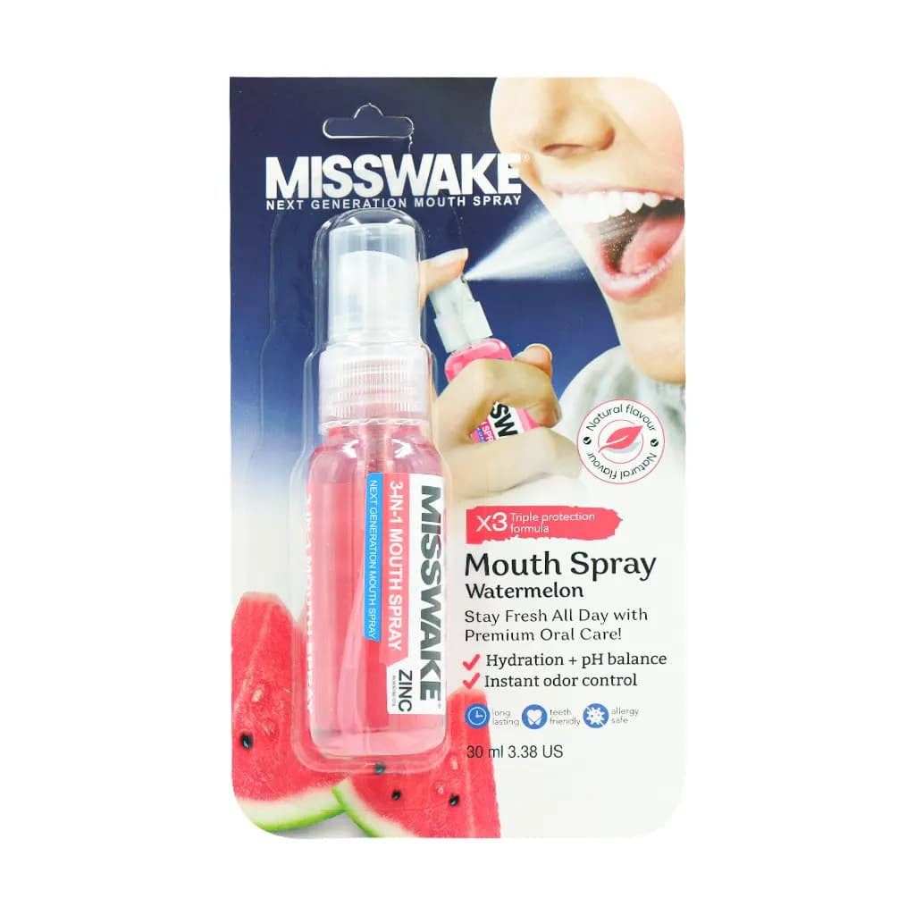 اسپری خوشبو کننده دهان میسویک 30 میلی لیتر / Misswake 3 In 1 Mouthwash Spray 30 Ml