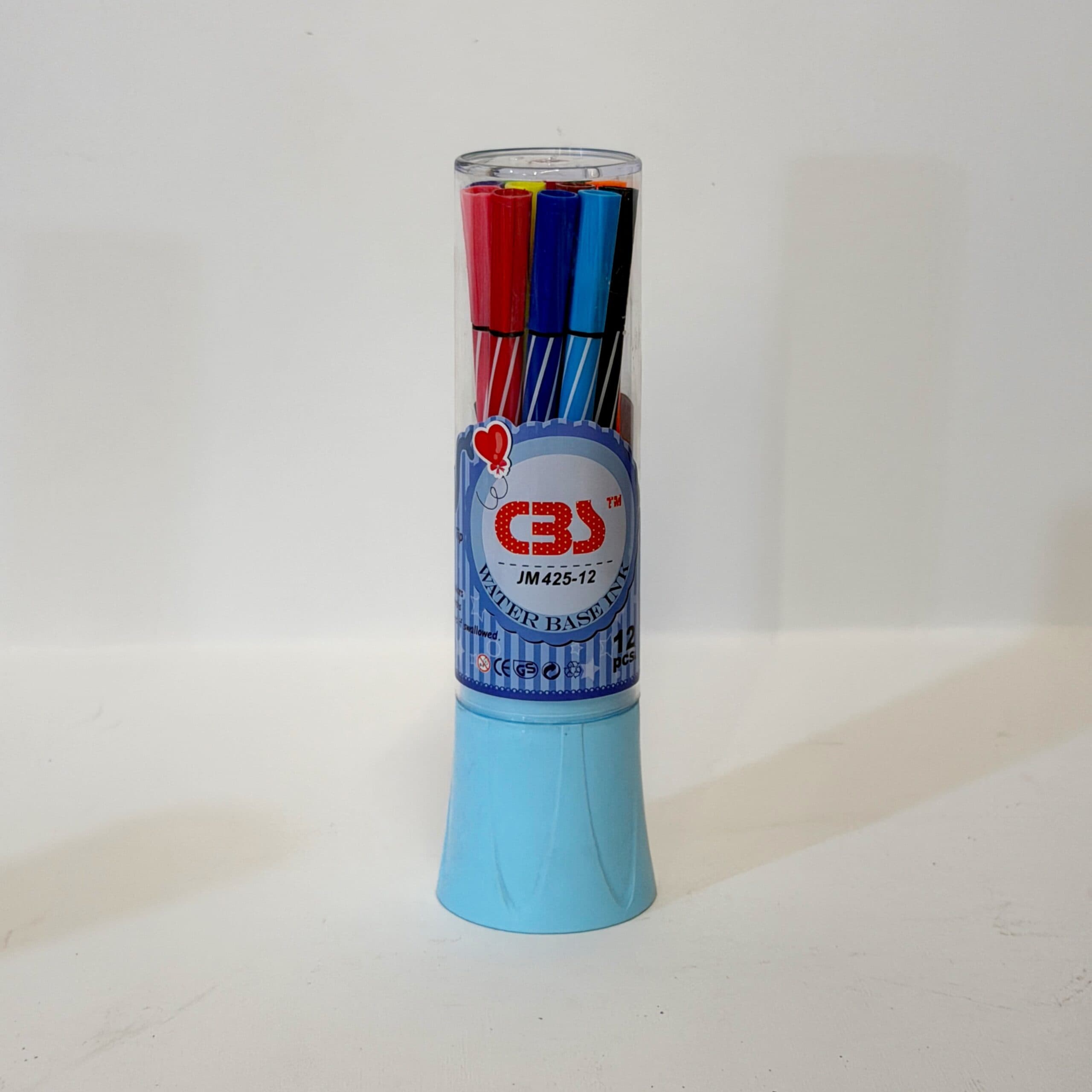 ماژیک ۱۲ رنگ استوانه‌ای CBS – مدل آبی