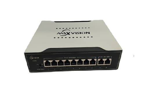 سوئیچ 8 پورت POE مکس ویژن 100مگابایت مدل MV-8P2010FE