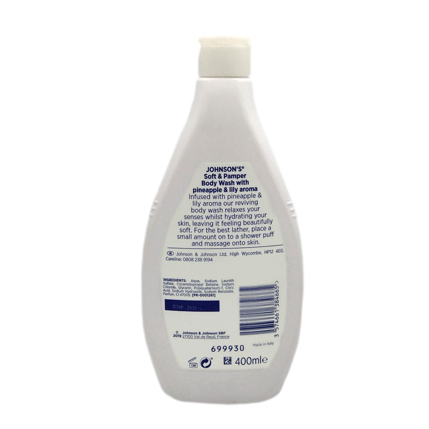 شامپوبدن جانسون مدل اناناس و گل لیلیوم حجم 400ml — تصویر ۵