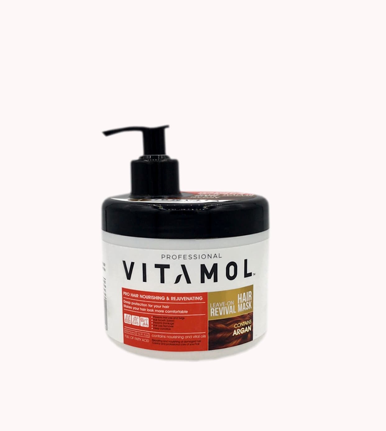 ماسک مو خارج حمام ویتامول ارگان ترمیم کننده حجم 500ml — تصویر ۲
