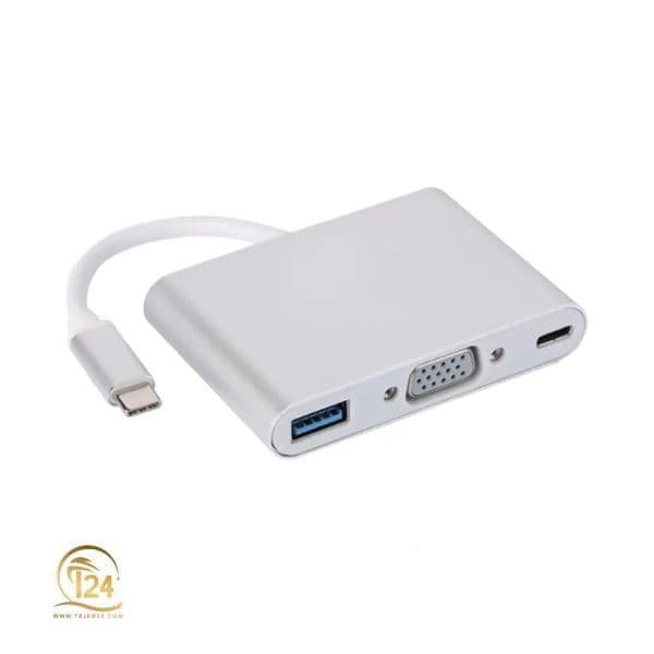 تبدیل usb Type-c به usb 3.0/vga مدل X4-TECH
