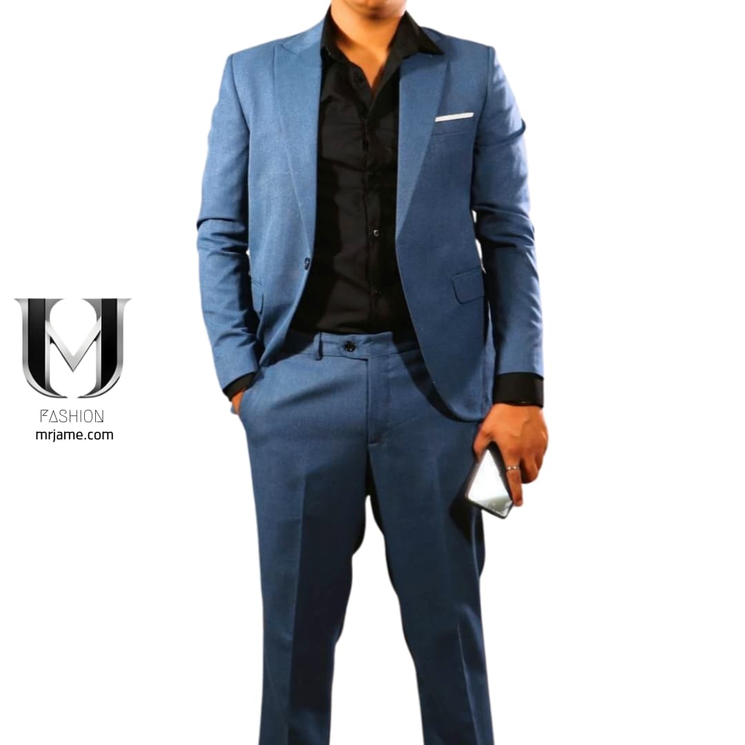 کت و شلوار مردانه فاستونی آبی سایز ۴۶ تا ۵۴