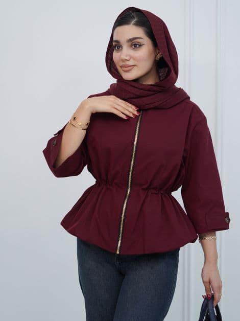 بارانی بالونی زنانه با پارچه کتان زارا | ایواز