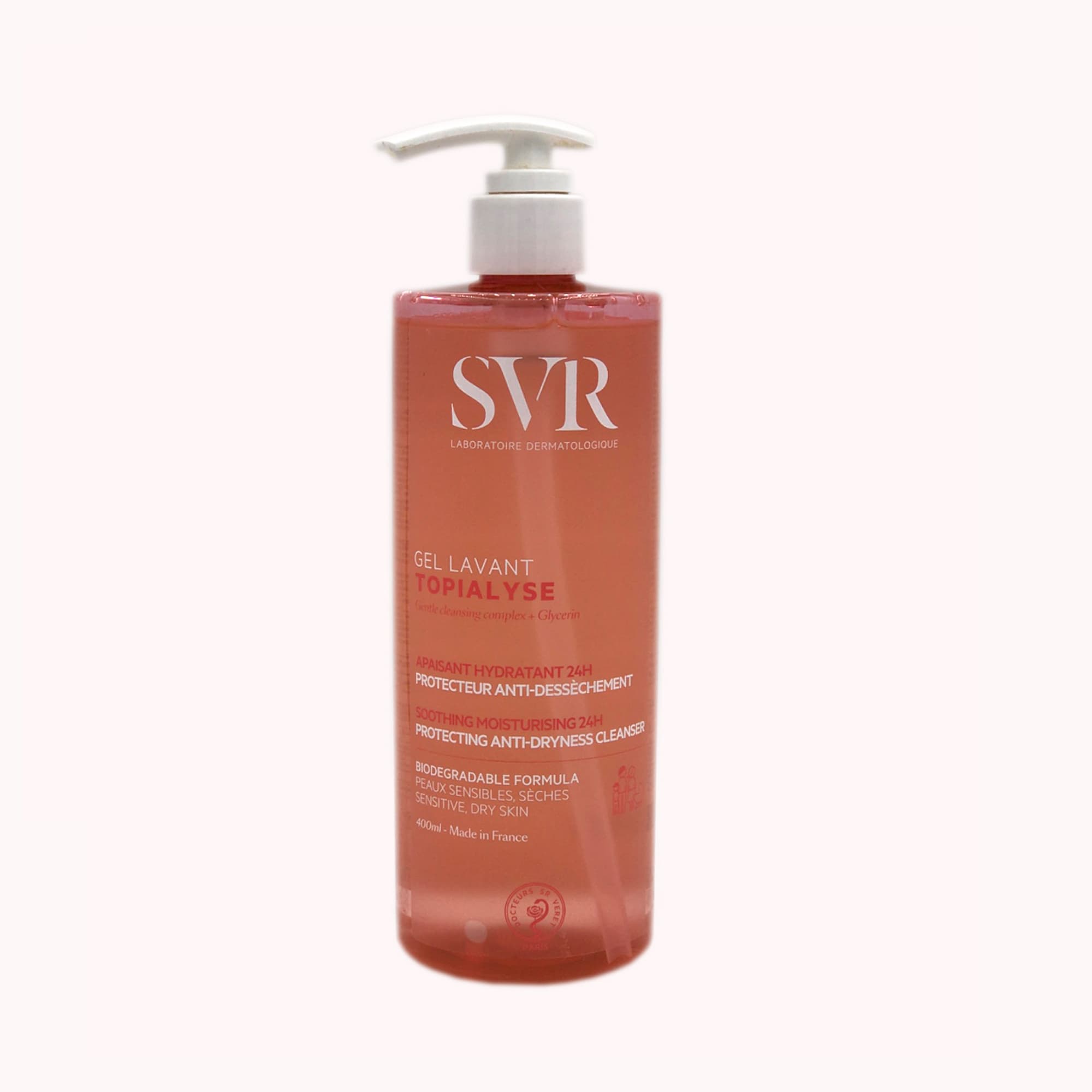 ژل شوینده SVR مناسب پوست خشک و حساس حجم 400 میلی لیتر