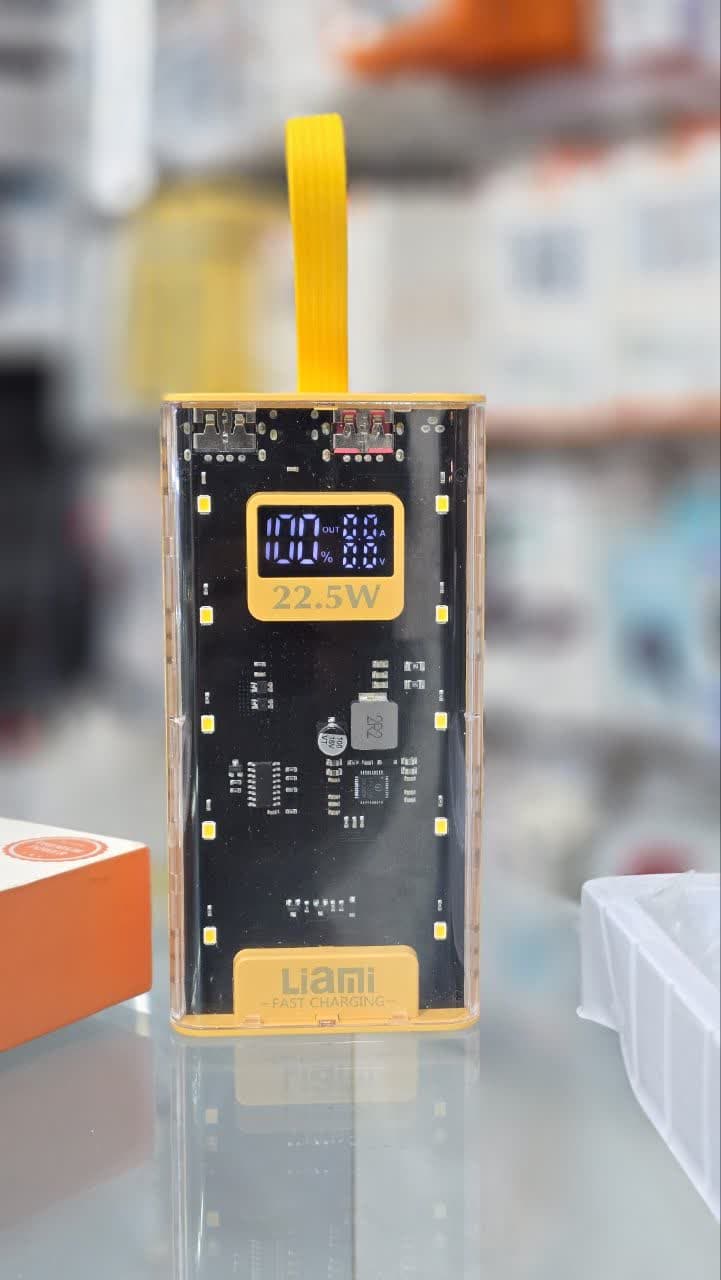 پاور بانک لیامی مدل LM-7010-22.5w ظرفیت 10000 میلی آمپر ساعت